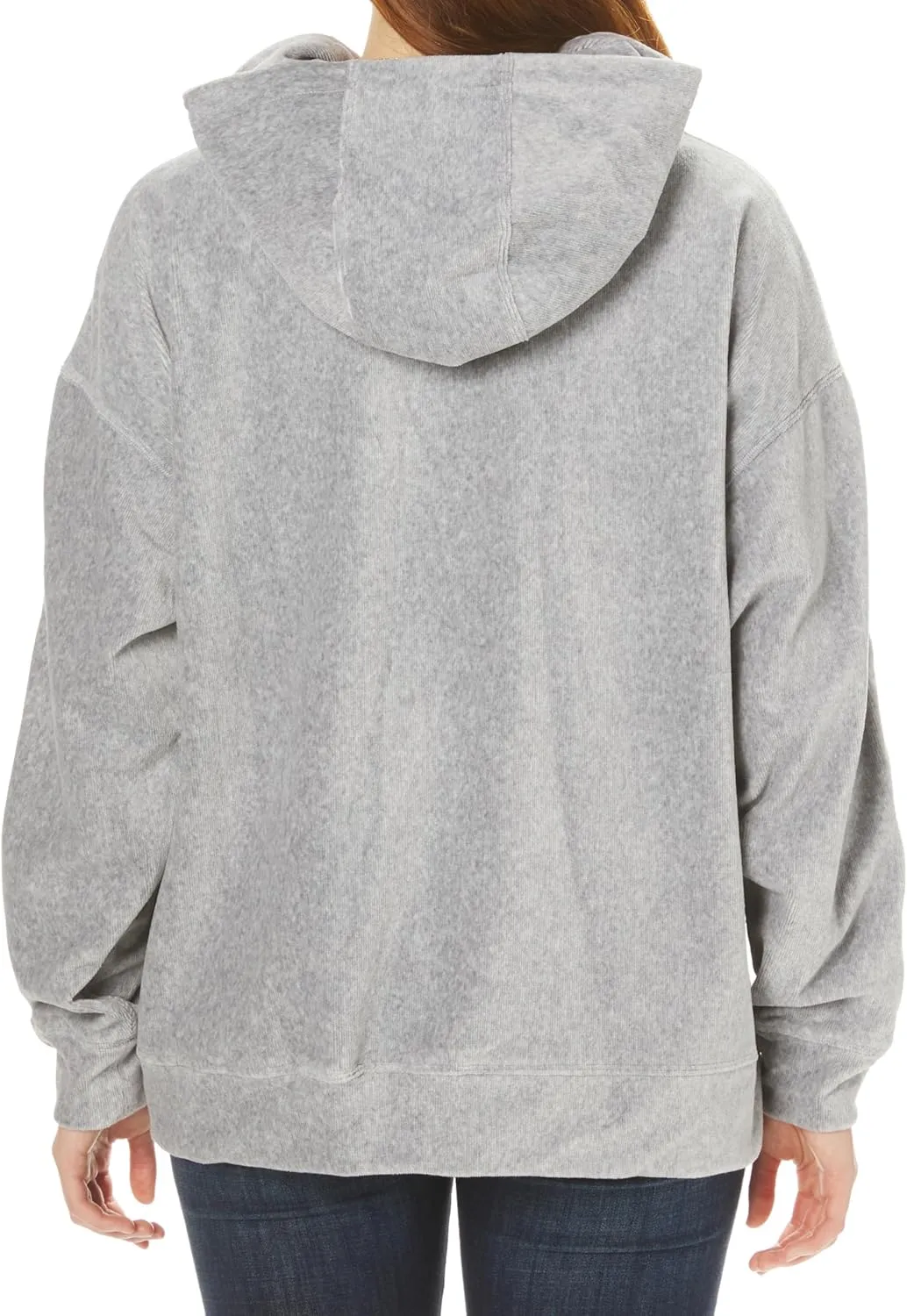 Calvin Klein Performance Women's Logo Tape Micro Rib Velour Pullover