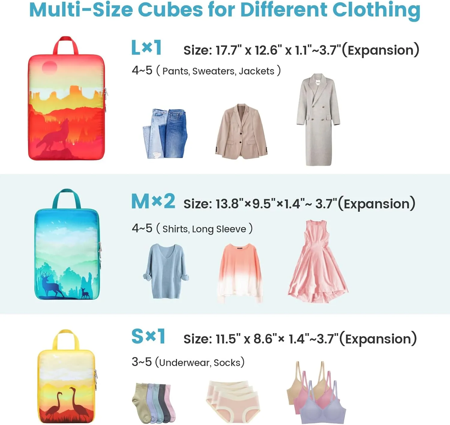 Cambond Mesh Compression Packing Cubes Travel - Space Saving Packing Cubes for Travel Women, Lightweight Compression Cubes for Travel Bags Luggage Packing Organizer for Suitcases