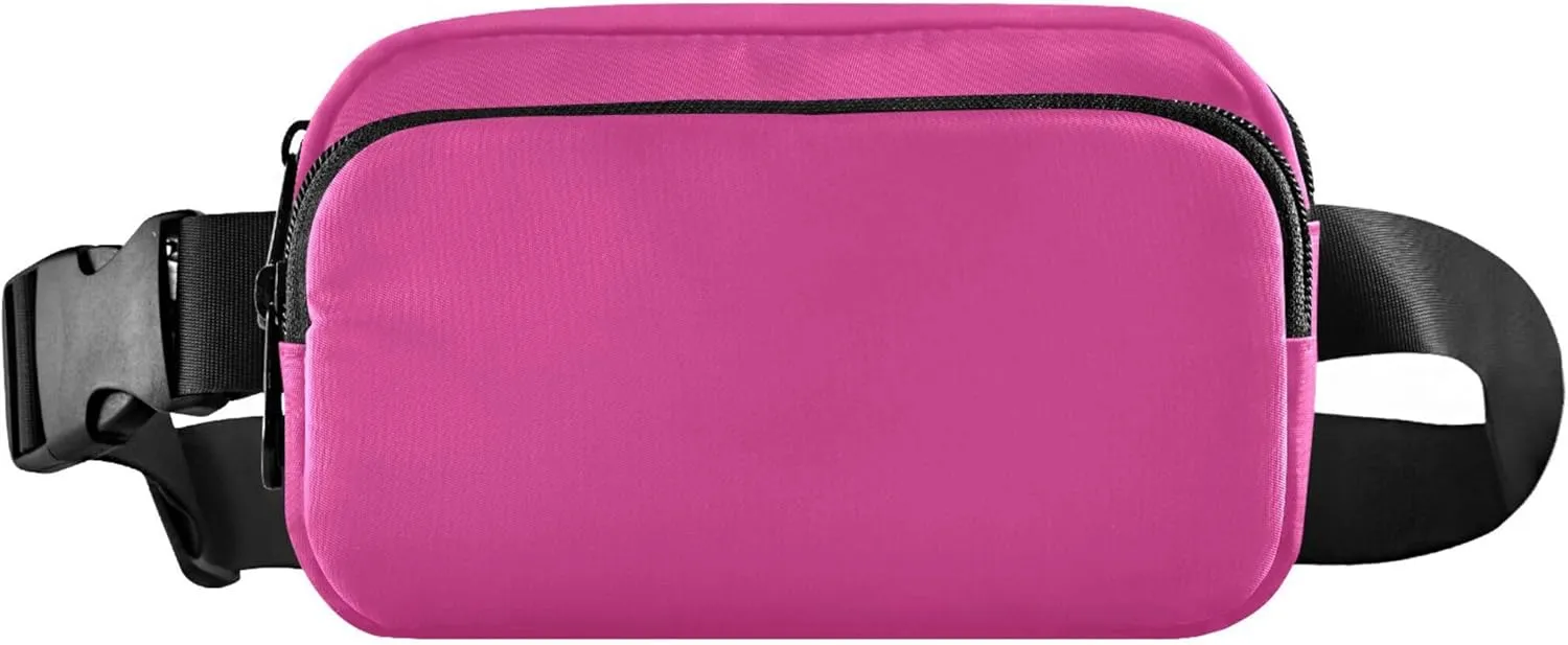 Camellia Pink Fanny Packs for Women Hiking Belt Bag Hip Pack Waterproof Cross Body Waist Pack