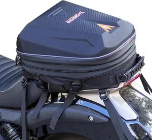 CamGo Motorcycle Tail Bag Waterproof Motorcycling Rear Rack Saddle Bag Expandable Motorcycle Travel Luggage Helmet Cover