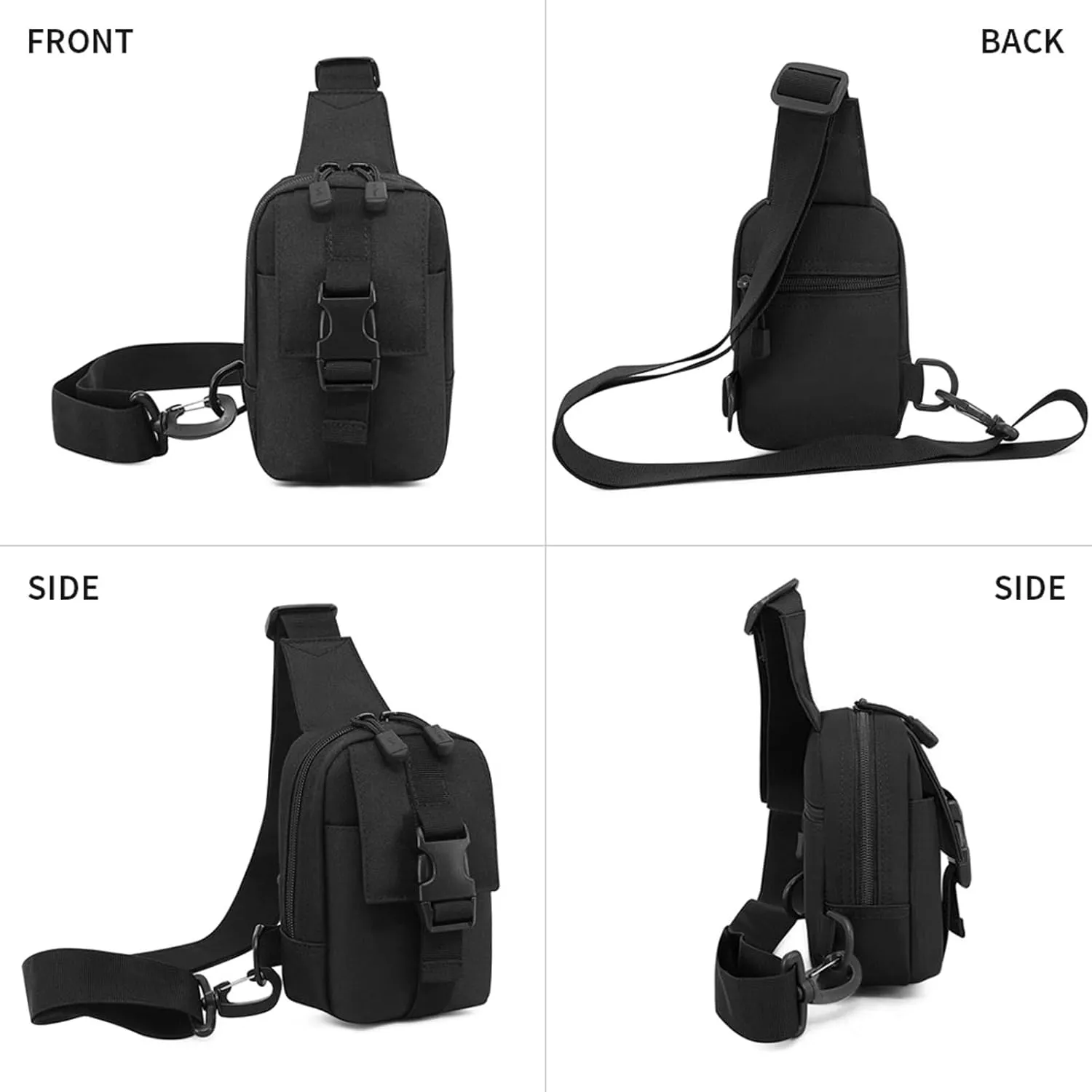 CamGo Small Tactical Chest Sling Bag Lightweight One Strap Daypack Crossbody Shoulder Backpack
