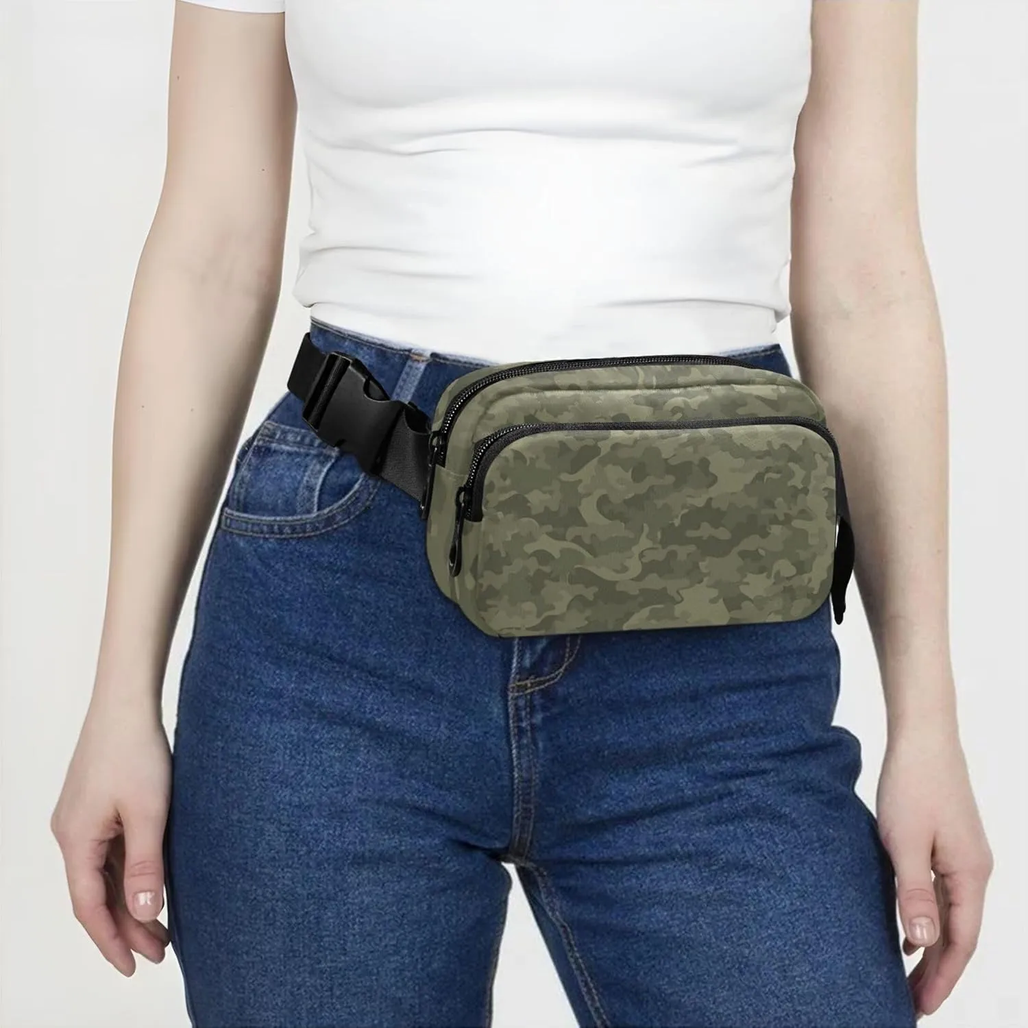 Camouflage Military Infantry Waterproof Women Fanny Packs Belt Bag Hip Pack Pattern Waist Pouches for Men