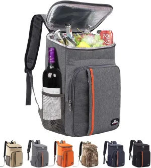 Camping Cooler Backpack 25 Cans, Leak Proof Insulated Thermal Bag, Beach Travel Picnic Lunch Backpack for Men Women