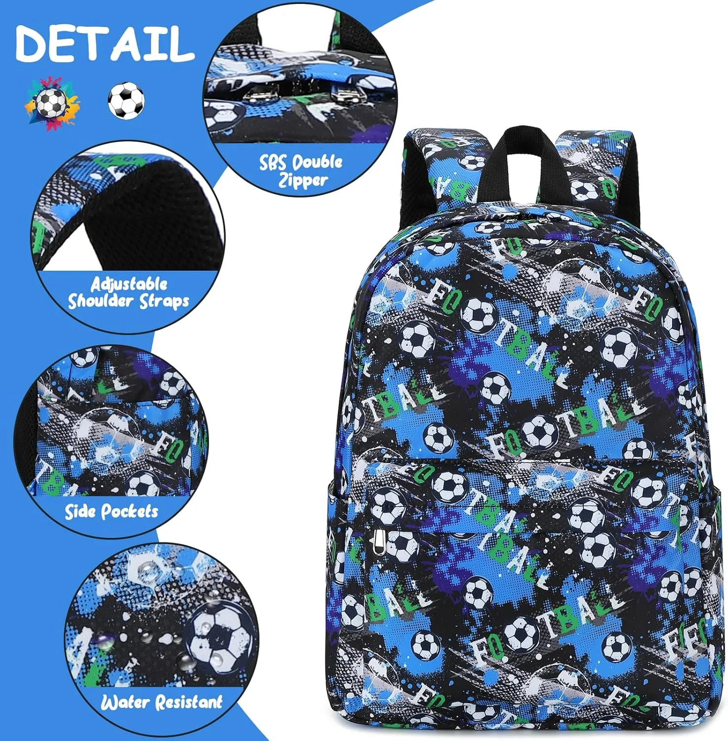 CAMTOP Backpack for Kids, Boys Girls Preschool Backpacks with Lunch Box Toddler Kindergarten School Bookbag Set