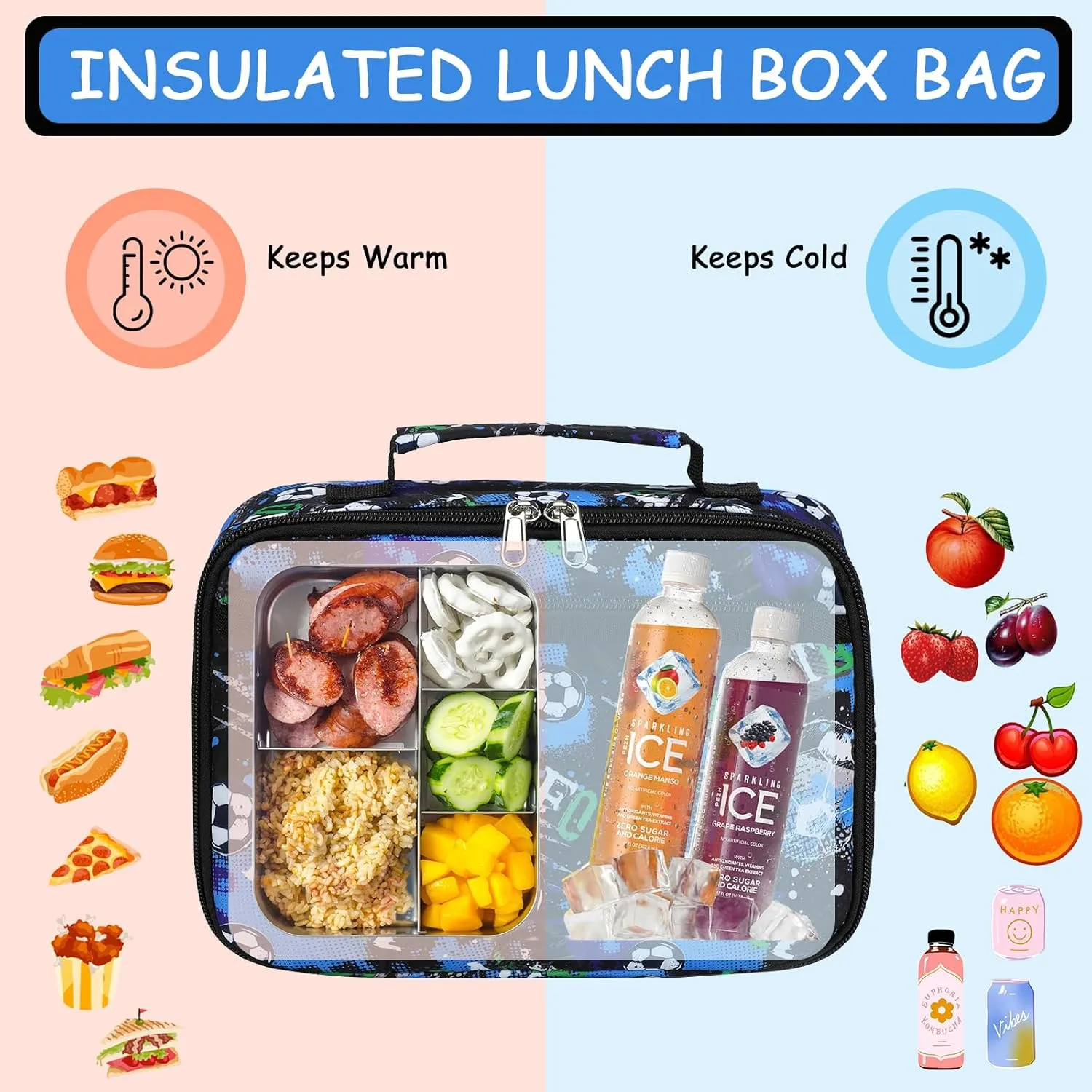 CAMTOP Backpack for Kids, Boys Girls Preschool Backpacks with Lunch Box Toddler Kindergarten School Bookbag Set