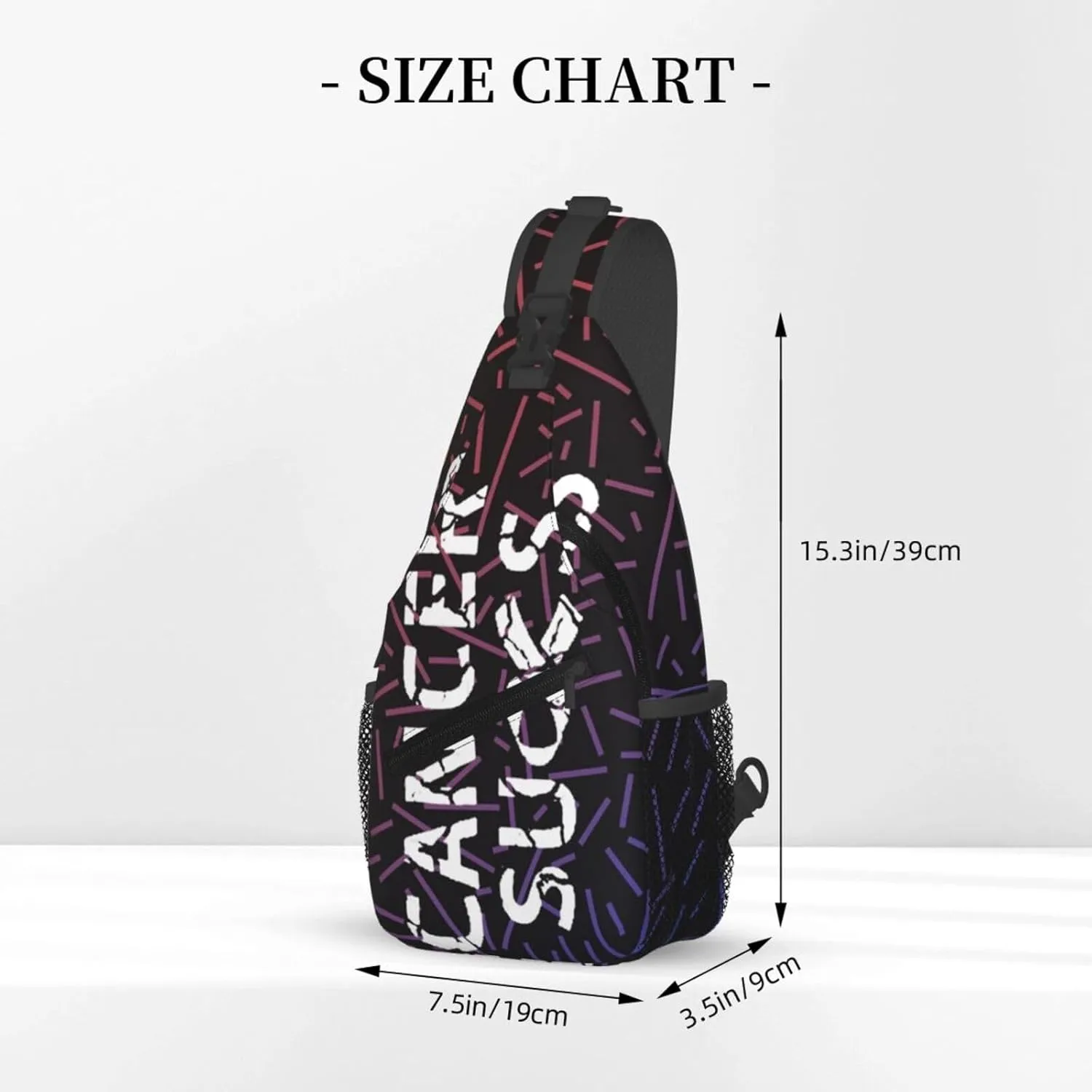 Cancer Sucks Crossbody Backpack Chest Shoulder Bag Lightweight One Strap Travel Hiking Daypack