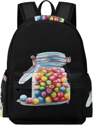 Candy Jar Unisex Laptop Backpack Lightweight Shoulder Bag Travel Daypack