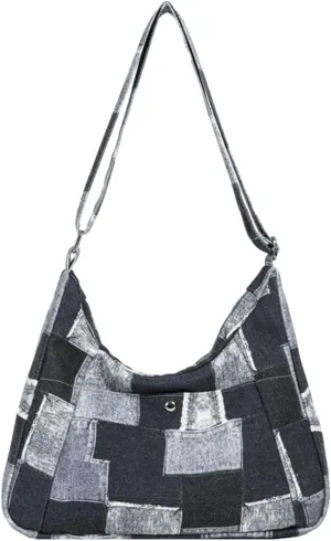 Canvas Crossbody Bag for Women Large Capacity Shoulder Bag Retro Messenger Bag Casual Tote Bag Handbag Satchel Bag
