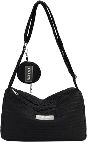 Canvas Shoulder Bag for Women Crossbody Bags Handbag and Purse Small Tote Handbag Purses, One Color, One Size