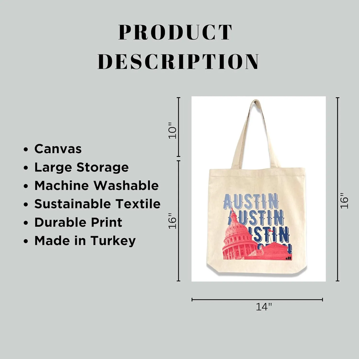 Canvas Tote Bag for Women, Shoulder Laptop Bag for Work, Aesthetic Tote Bag for Everyday, Reusable Shopping Bag