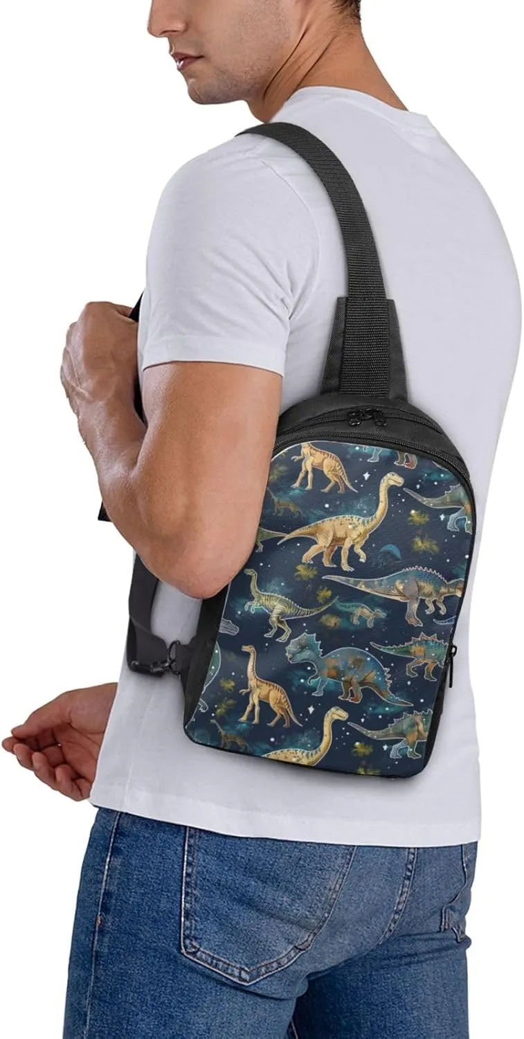Cartoon Puppy Dog Crossbody Backpack Dachshund Sling Bag Lightweight Chest Bag Daypack Shoulder Bag For Men Women