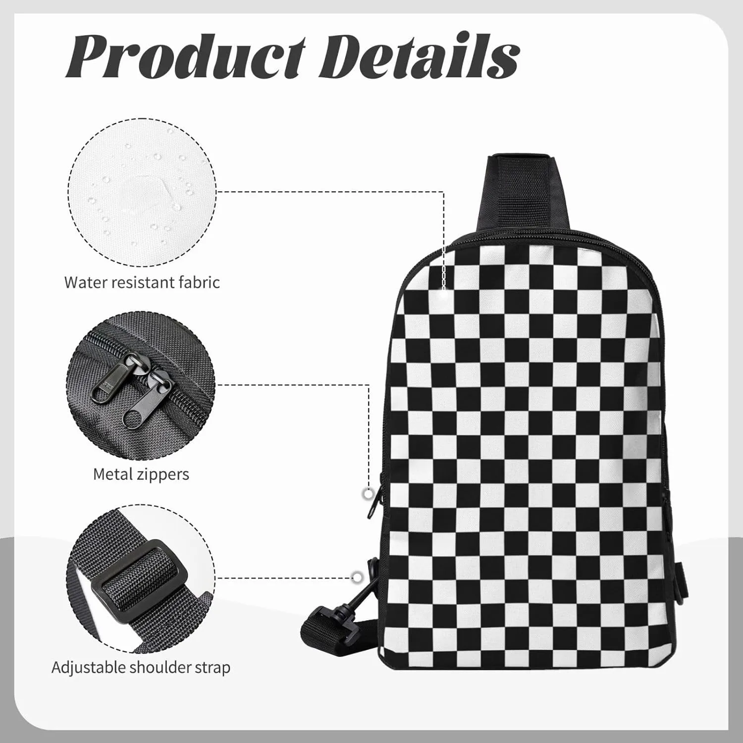Cartoon Puppy Dog Crossbody Backpack Dachshund Sling Bag Lightweight Chest Bag Daypack Shoulder Bag For Men Women