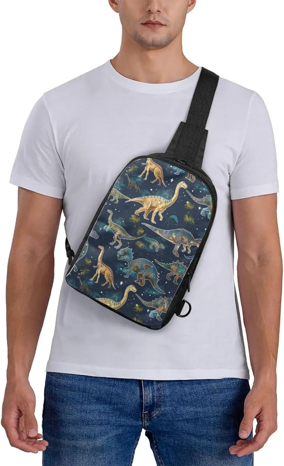 Cartoon Puppy Dog Crossbody Backpack Dachshund Sling Bag Lightweight Chest Bag Daypack Shoulder Bag For Men Women