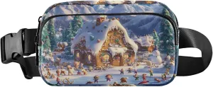 Cartoon Winter Wonderland Waterproof Fanny Packs for Women Hip Pack Belt Pouch Designer Waist Pouches for Men