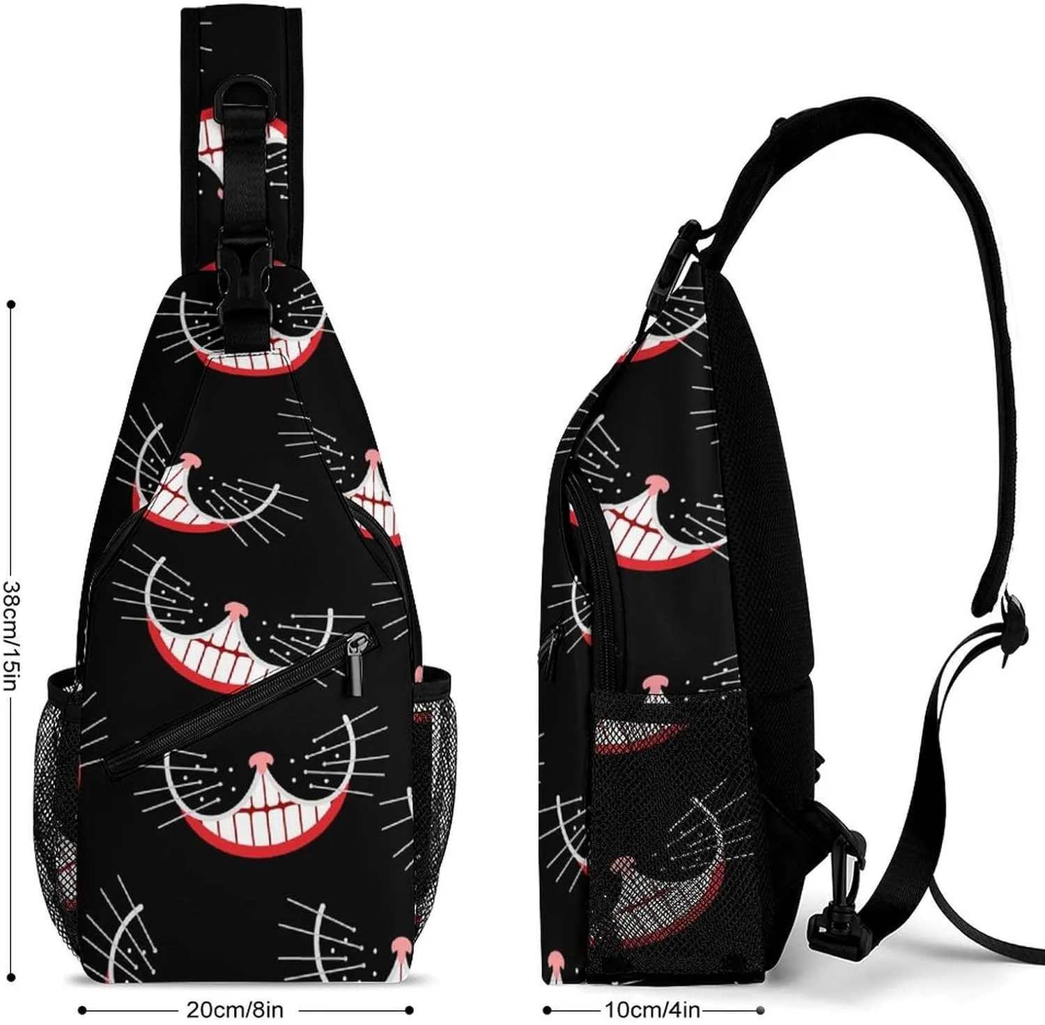 Cats Sling Backpack Mens Womans Crossbody Backpack Chest Bag Gym Daypack Hiking Bag Casual Daypacks Sports Backpacks