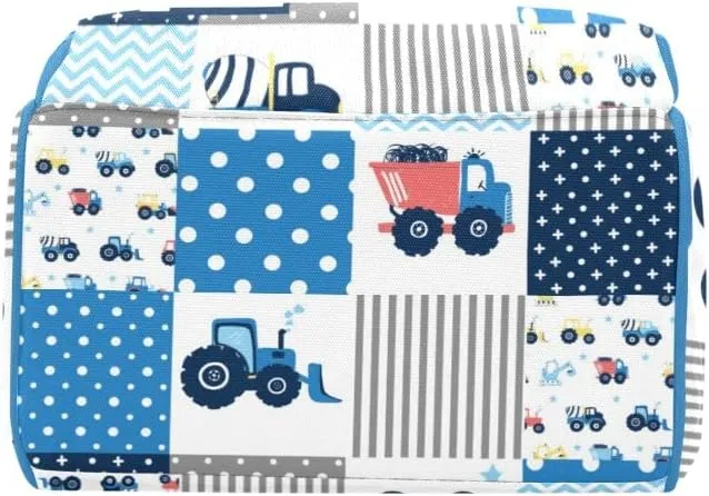 Cement Mixer Vehicle Patchwork Personalized Diaper Bag Backpack Bookbag Name Daypack Large Mommy Bag for Adult Girl Boy Birthday Option 16