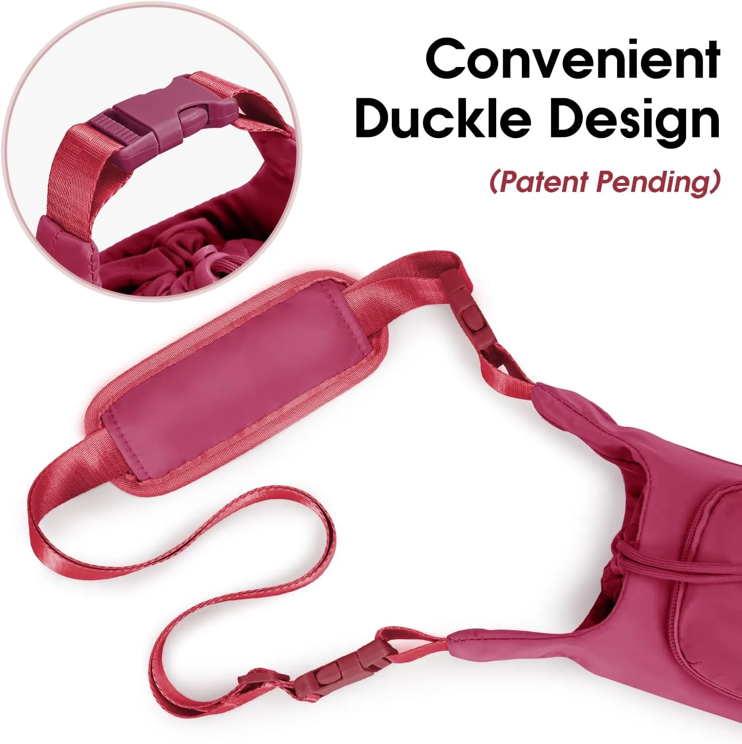 Ceneda Water Bottle Carrier Bag with Phone Pocket 32oz 40oz Tumbler Insulated Water Bottle Holder with Adjustable Shoulder Strap Carrier Sling Bag (Red)