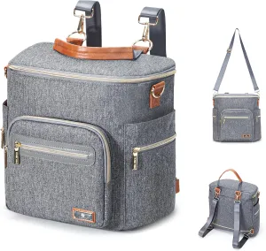 Changing Bag Backpack, Large Diaper Backpack Waterproof Multifunction Travel Back Pack Maternity Baby Changing Bags for Moms Dad Gift