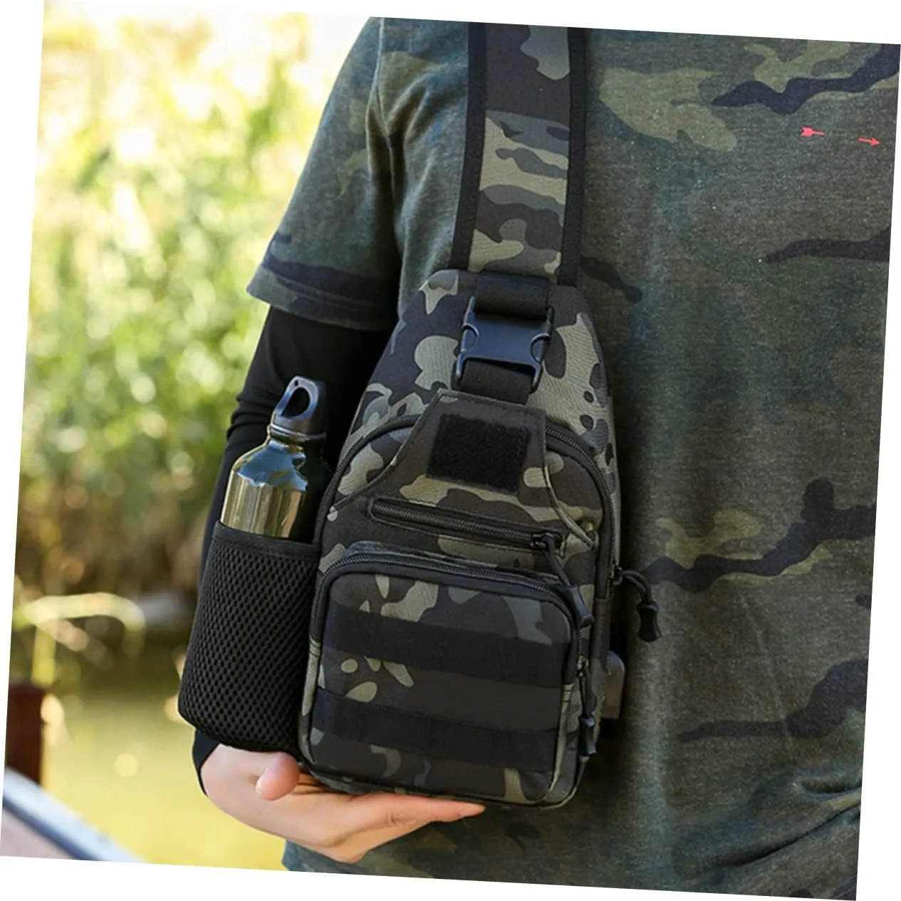 Chest Bag Backpack for Men Travel Travel Accessories Rucksack Backpack for Women Shoulder Cycling Crossbody Pack Workout Waist Polyester Multi-function Shoulder Bag Chest