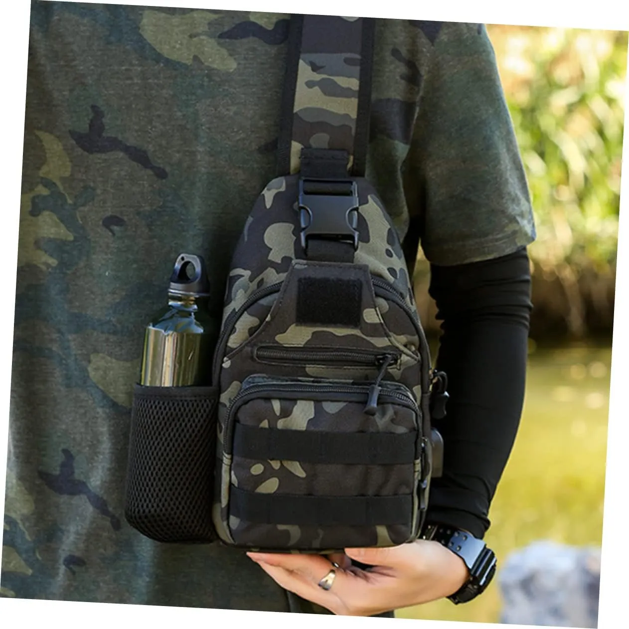 Chest Bag Backpack for Men Travel Travel Accessories Rucksack Backpack for Women Shoulder Cycling Crossbody Pack Workout Waist Polyester Multi-function Shoulder Bag Chest