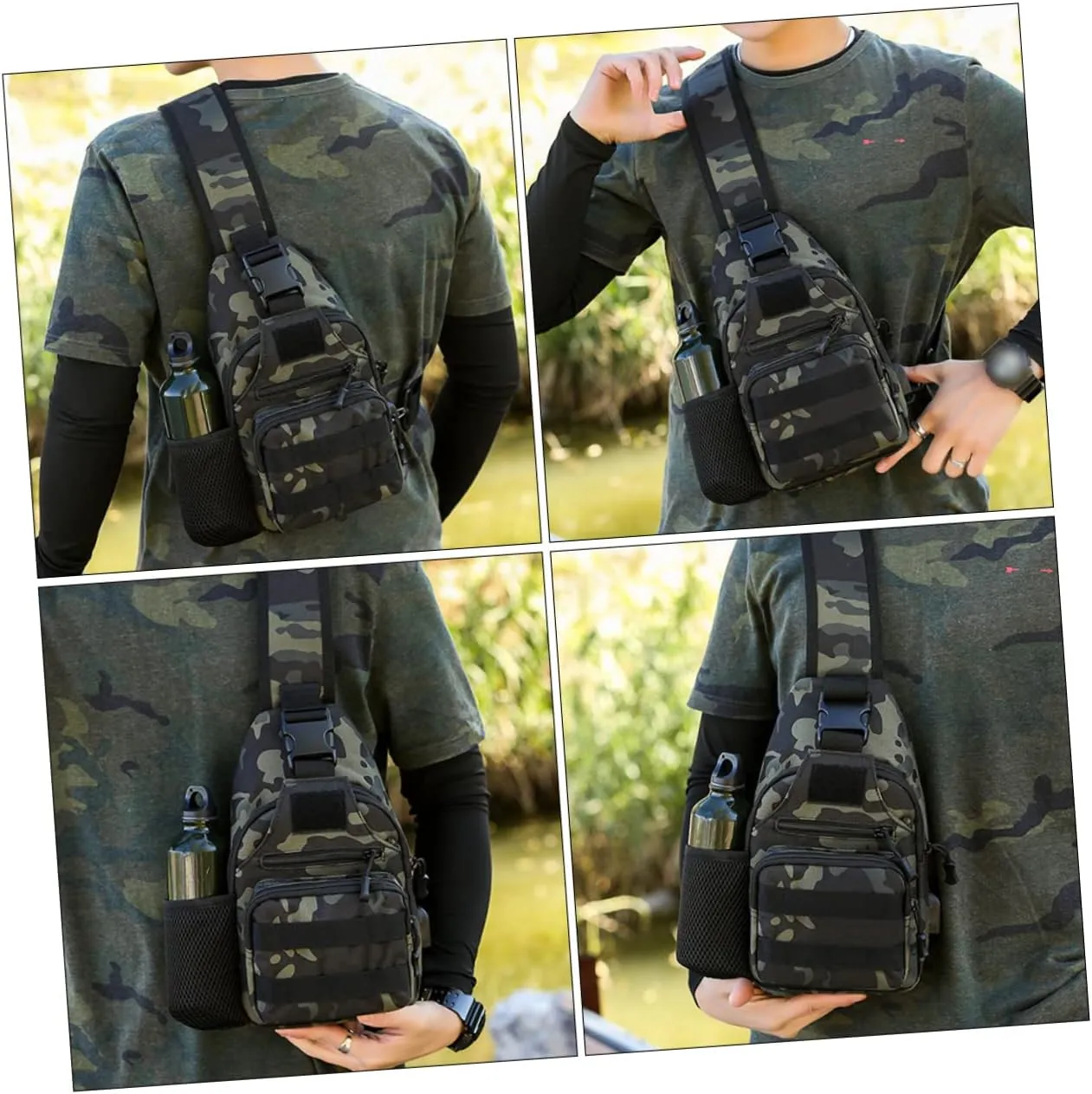 Chest Bag Backpack for Men Travel Travel Accessories Rucksack Backpack for Women Shoulder Cycling Crossbody Pack Workout Waist Polyester Multi-function Shoulder Bag Chest