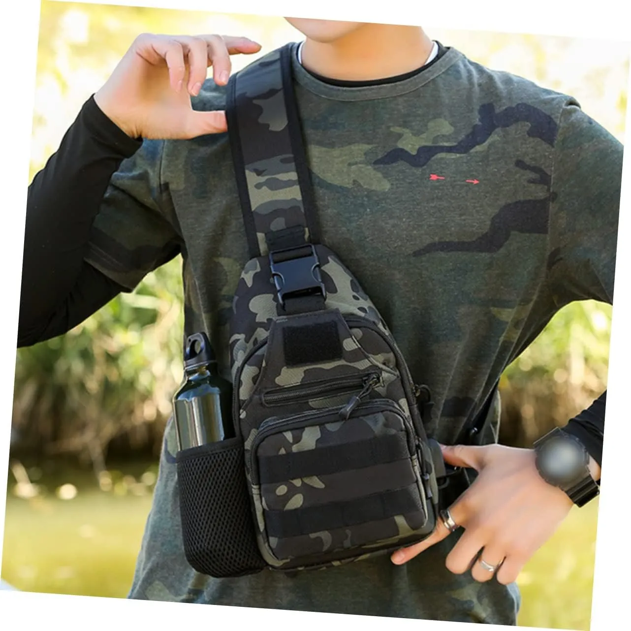 Chest Bag Backpack for Men Travel Travel Accessories Rucksack Backpack for Women Shoulder Cycling Crossbody Pack Workout Waist Polyester Multi-function Shoulder Bag Chest