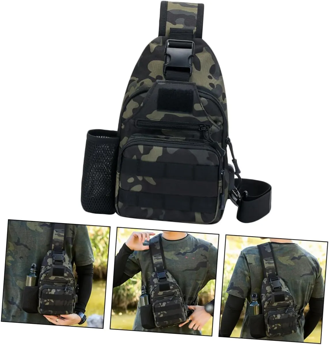 Chest Bag Backpack for Men Travel Travel Accessories Rucksack Backpack for Women Shoulder Cycling Crossbody Pack Workout Waist Polyester Multi-function Shoulder Bag Chest