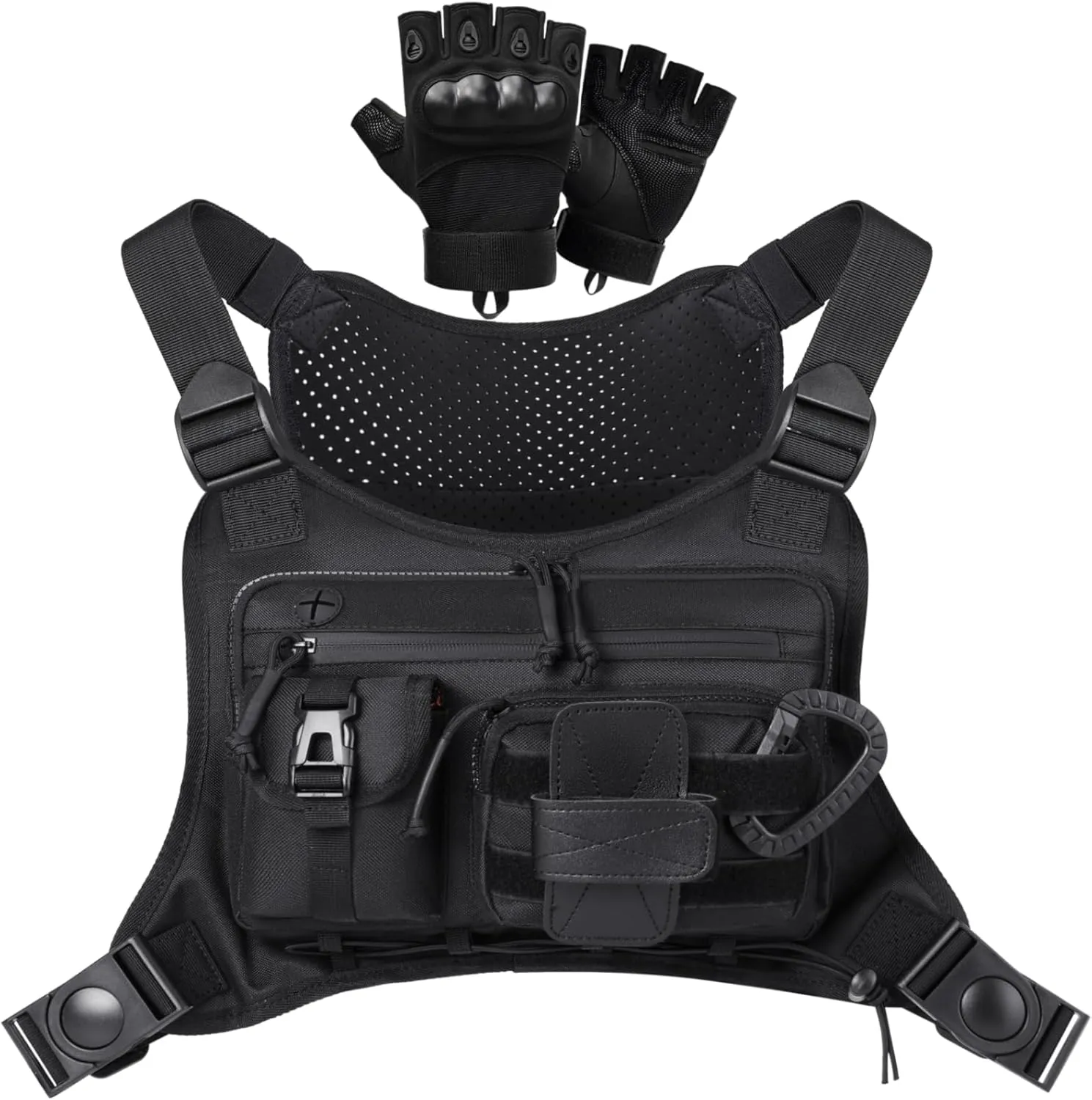 Chest Bag for Men and Women - EDC Chest Pack for Sports and Workouts, Chest Rig for Running Hiking Cycling Fly Fishing