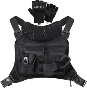 Chest Bag for Men and Women - EDC Chest Pack for Sports and Workouts, Chest Rig for Running Hiking Cycling Fly Fishing