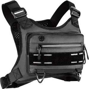 Chest Bag for Men Women, Water-resistant Running Vest with Phone Holder, EDC Tactical Chest Bag for Workouts