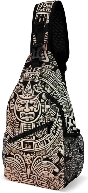 Chest Bag Mayan Calendar End Of The World Sling Bag for Men Crossbody Bag Fanny Packs for Women Sling Backpack for Travel