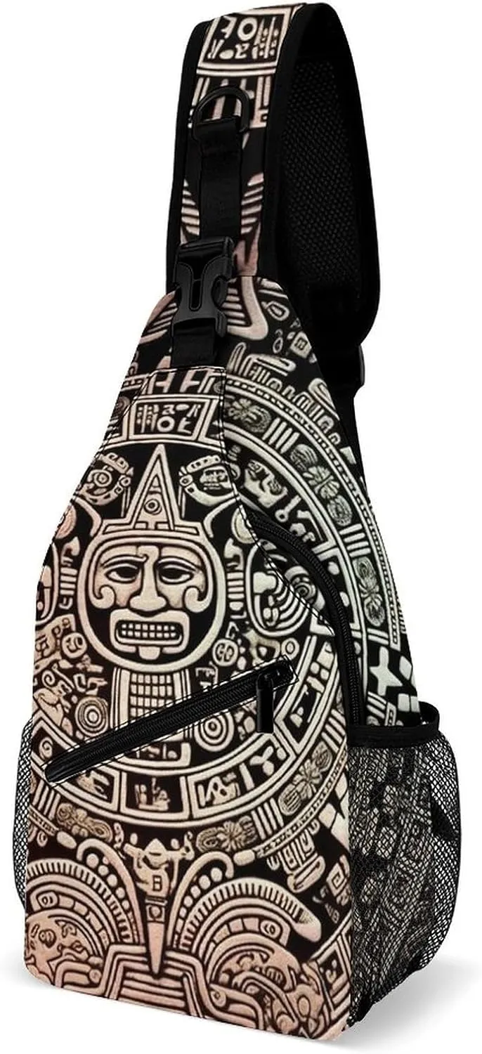 Chest Bag Mayan Calendar End Of The World Sling Bag for Men Crossbody Bag Fanny Packs for Women Sling Backpack for Travel