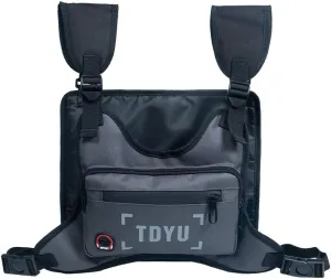 Chest Rig Bag Fashion Pack Running Harness Reflective Utility Tactical Light Bags for Men Women Night Running Exercise Hiking Jogging (Gray)