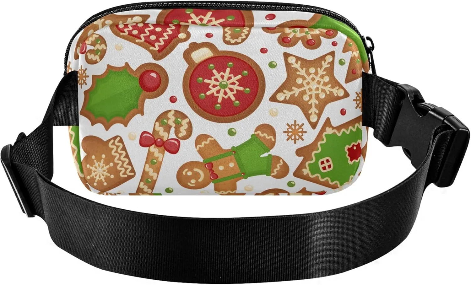 Christmas Cookies Celebratory Waterproof Fanny Packs Women Large Hip Belt Bag Funky Waist Pouches for Men