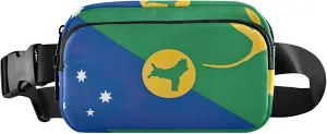 Christmas Island Flag Women Fanny Packs Waterproof Large Hip Belt Bag Cute Waist Pack for Women