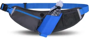 CLAPE Men's Running Fanny Pack with Water Bottle Holder Outdoor Sports Lightweight Waist Pack with Bottle Holder for Hiking,Jogging,Bicycling,Walking,Green