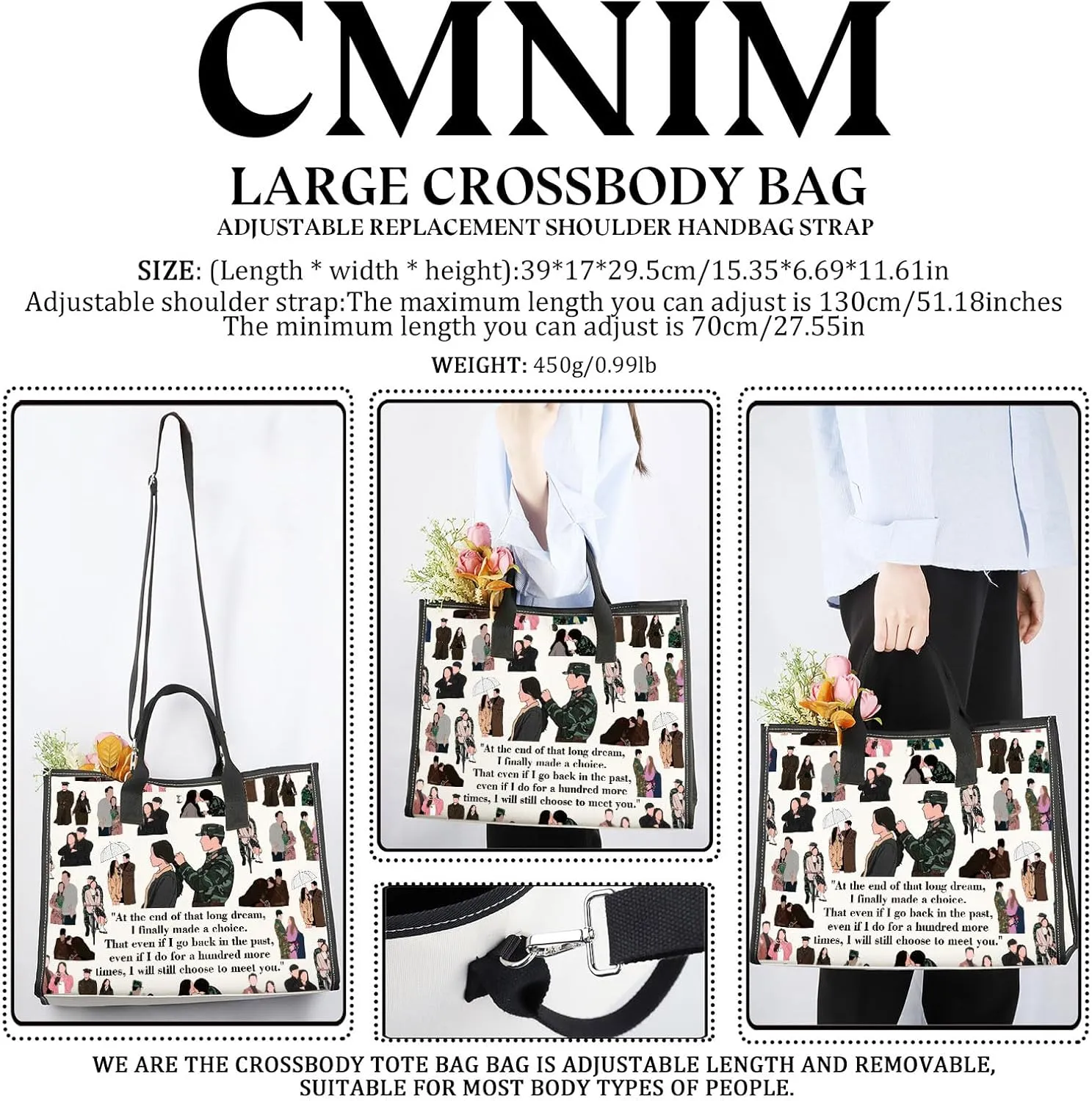 CMNIM Crash Land On You Merch I Will Still Choose To Meet You K-Drama Tote Bag K-Drama Lover Gifts for Kdrama Fans Merch