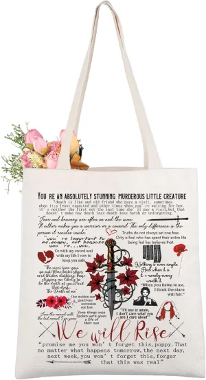 CMNIM From Blood And A Series Crossbody Bag FBAA Book Quote Adjustable Strap Purse We Will Rise Shoulder Bookish Gifts