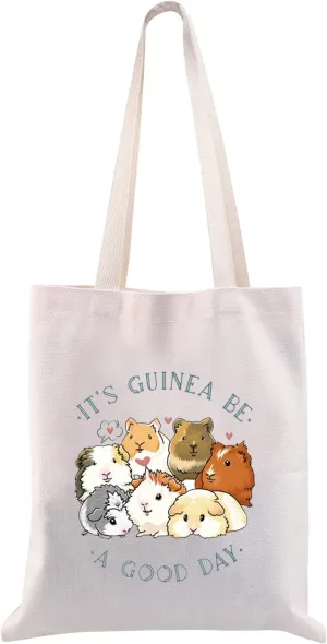 CMNIM Guinea Pig Lover Tote Bag - Be a Good Day Guinea Pig Lover Accessories for Cavy Mom Gift