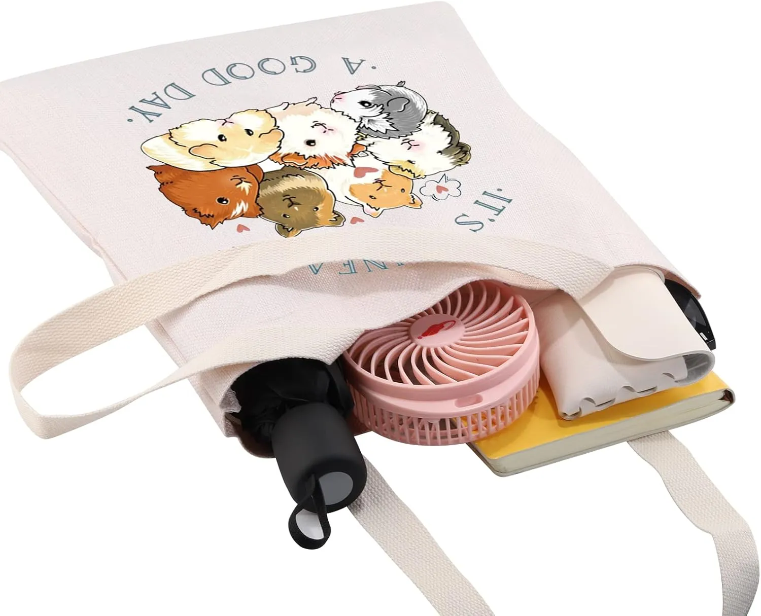 CMNIM Guinea Pig Lover Tote Bag - Be a Good Day Guinea Pig Lover Accessories for Cavy Mom Gift