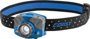 Coast - 20617 COAST FL75R Rechargeable 530 Lumen Dual Color Focusing LED Headlamp, Blue Blue