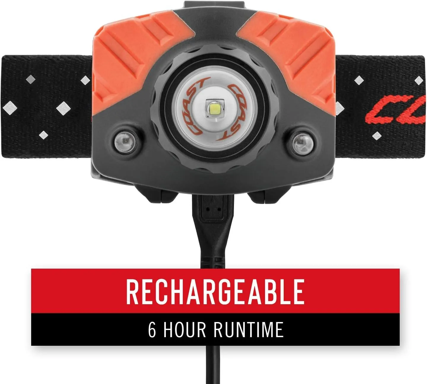 Coast - 20617 COAST FL75R Rechargeable 530 Lumen Dual Color Focusing LED Headlamp, Blue Blue