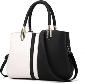 Color-blocked One-shoulder Tote Casual Women's Bag, Black