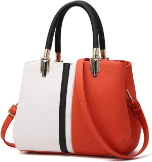 Color-Blocked One-Shoulder Tote Casual Women's Bag