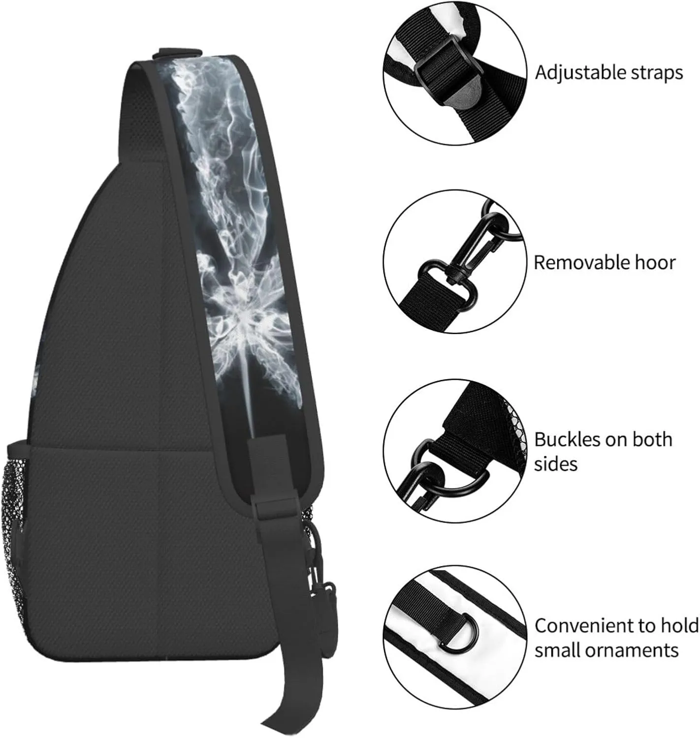 Colorful Cannabis Leaf Small Crossbody Backpack Sling Bag For Men Women Mini One Shoulder Chest Bags Gym Sport Travel Hiking Daypack