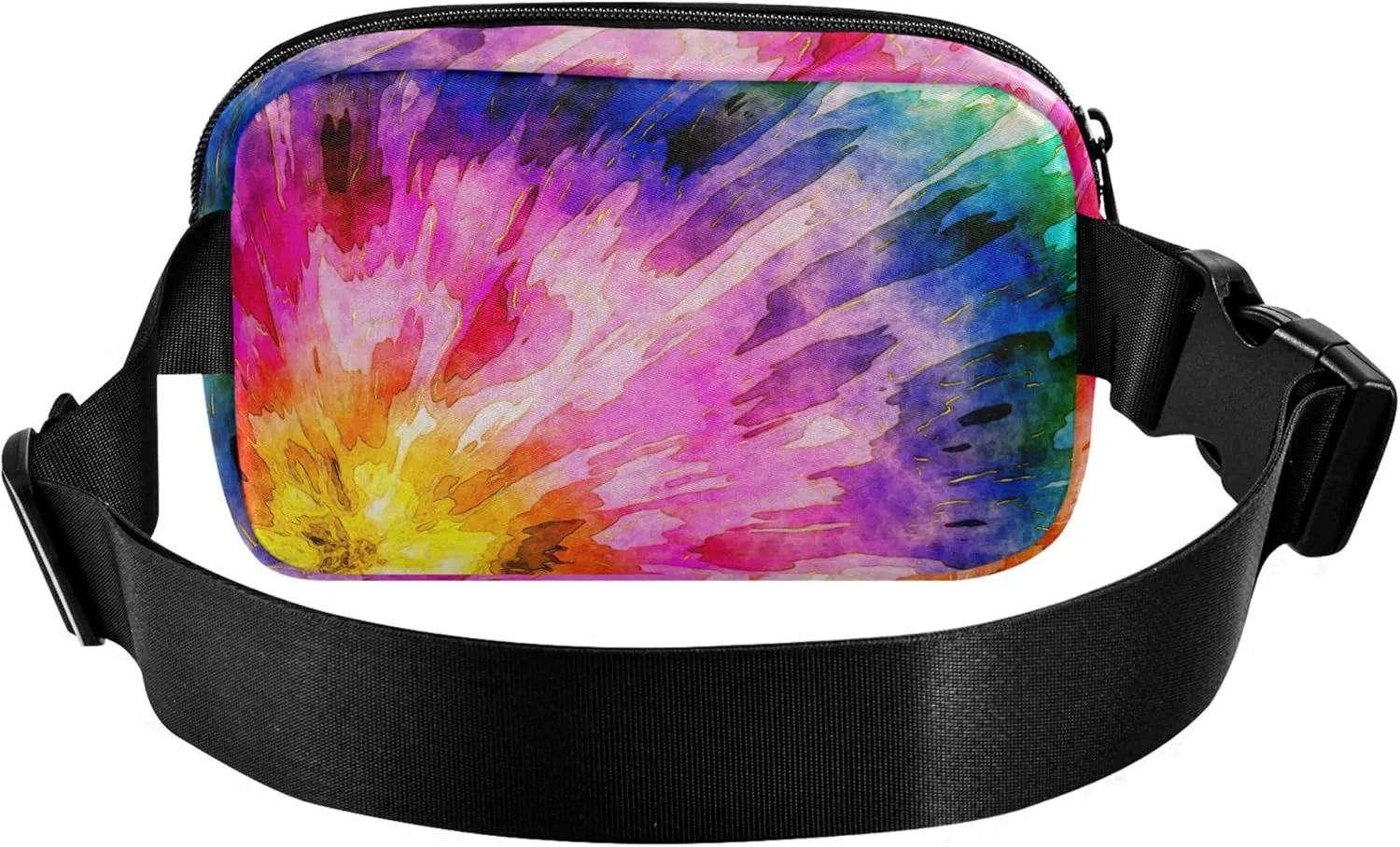 Colorful Tie Dye Rainbow Women Fanny Pack Waterproof Hip Pack Belt Pouch Cute Waist Purse for Women
