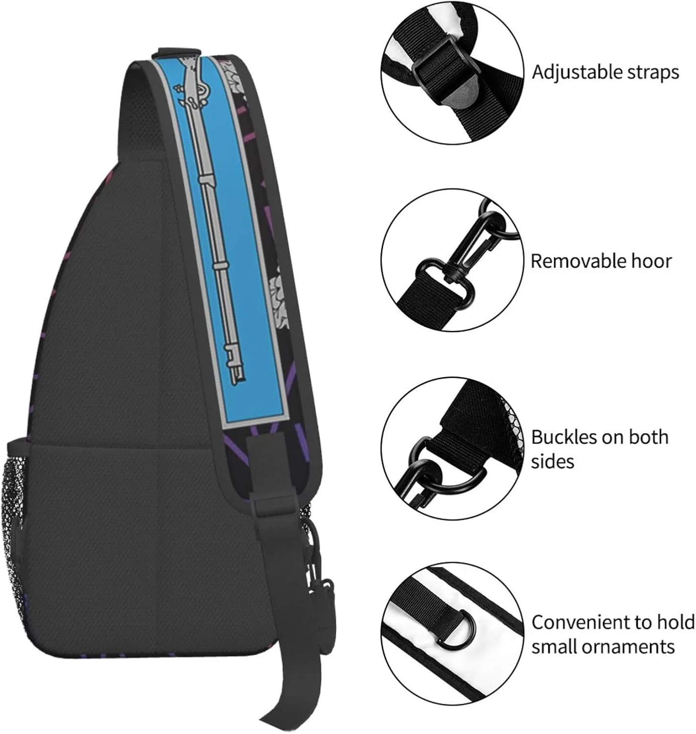 Combat Infantry Badge Crossbody Backpack Chest Shoulder Bag Lightweight One Strap Travel Hiking Daypack