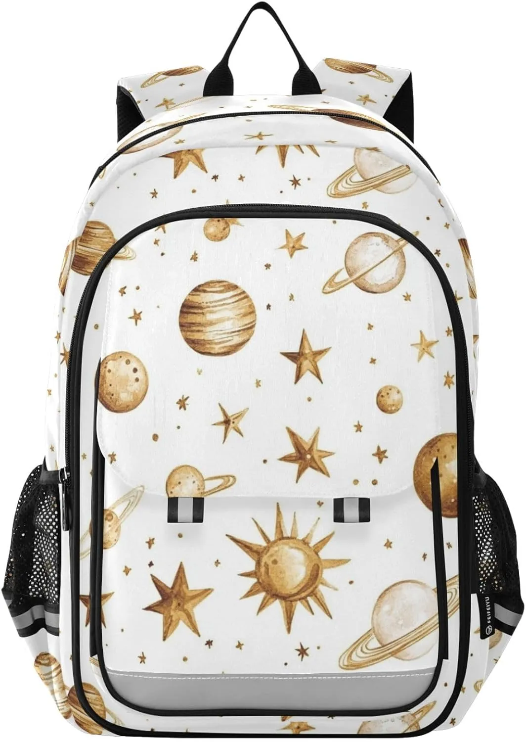 Comets Planet Meteors Print Backpack for Boys Girls Elementary School Bag Kids Bookbag Travel Rucksack With Reflective Stripes