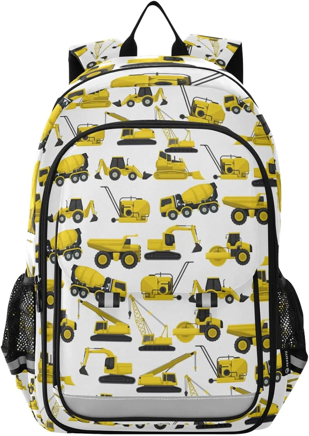 Construction Truck Excavator Bulldozer Backpack for Student; School Backpacks Travel Laptop Bags Bookbags for Suitable for ages 6-12 Student