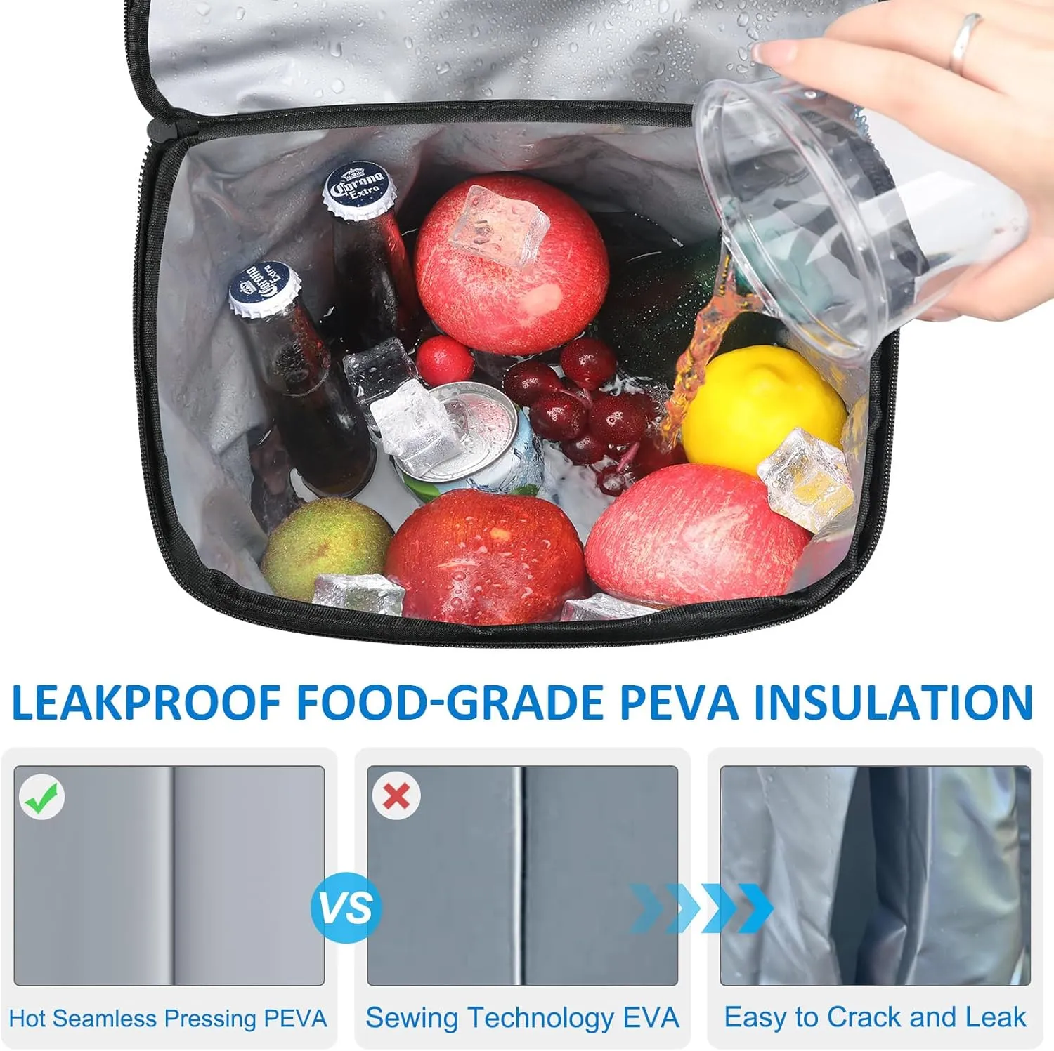 Cooler Backpack 33 Cans Backpack Coolers Insulated Leak Proof Soft Beach Cooler Bag for Men Women Ice Chest Backpack Camping Hiking Picnic Travel Cooler Lunch Backpack
